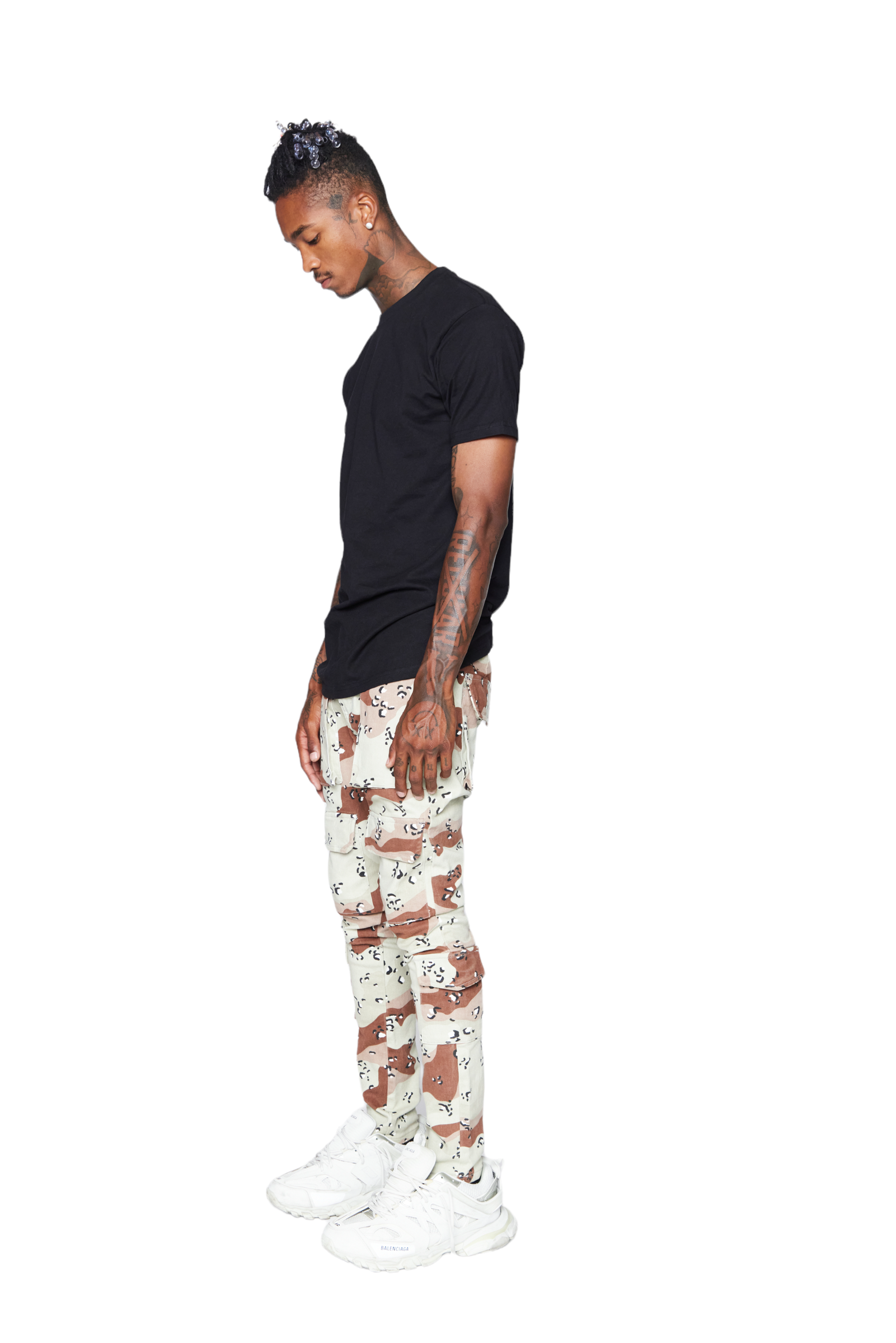 ESNTL LAB JEANS "MAHDI" BROWN CAMO